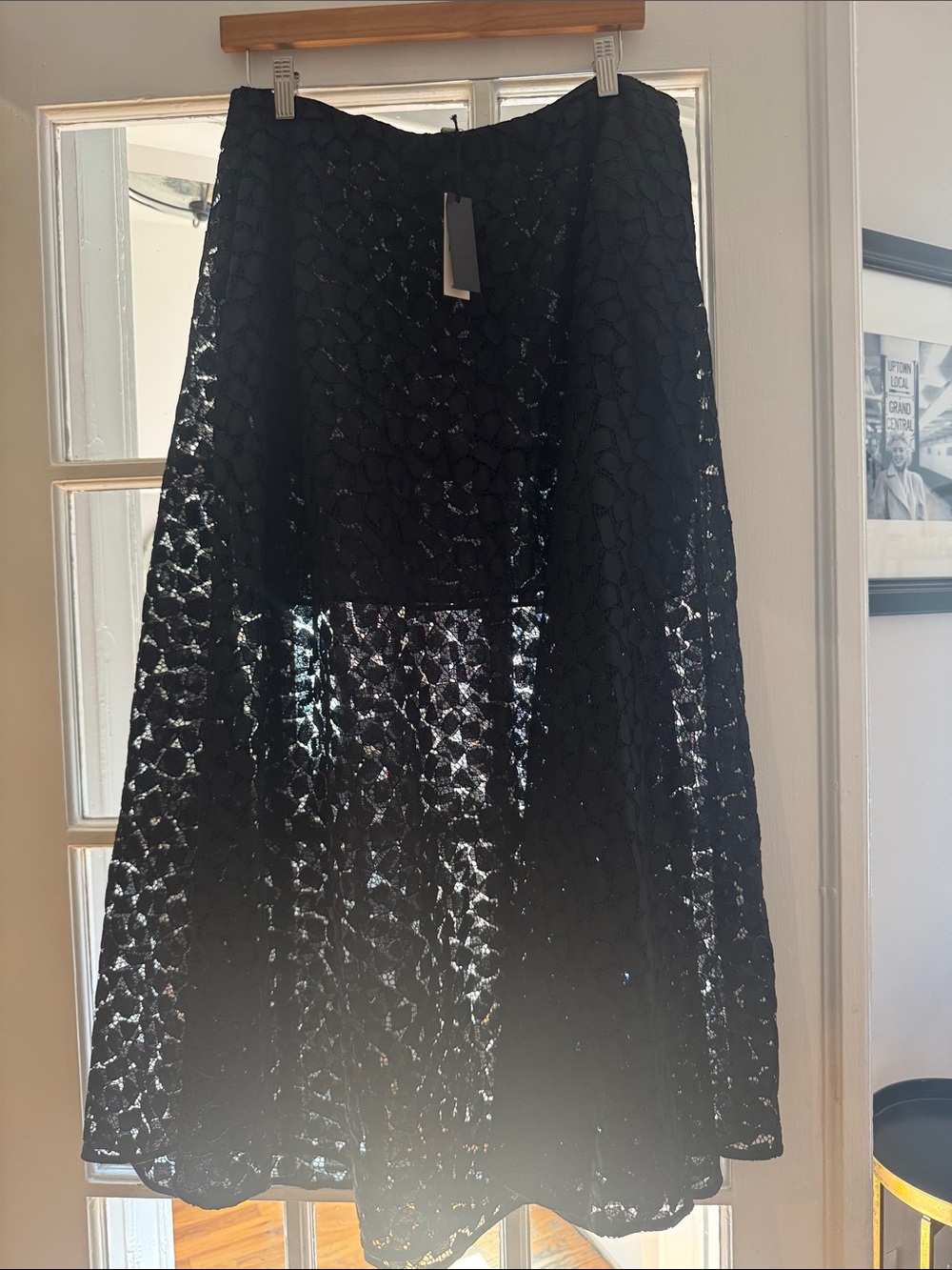 Banana Republic- Black Lace A-Line Skirt 16